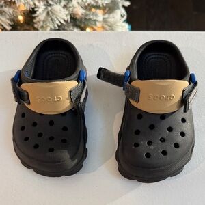 CROCS Kids' Black and Tan Sandals